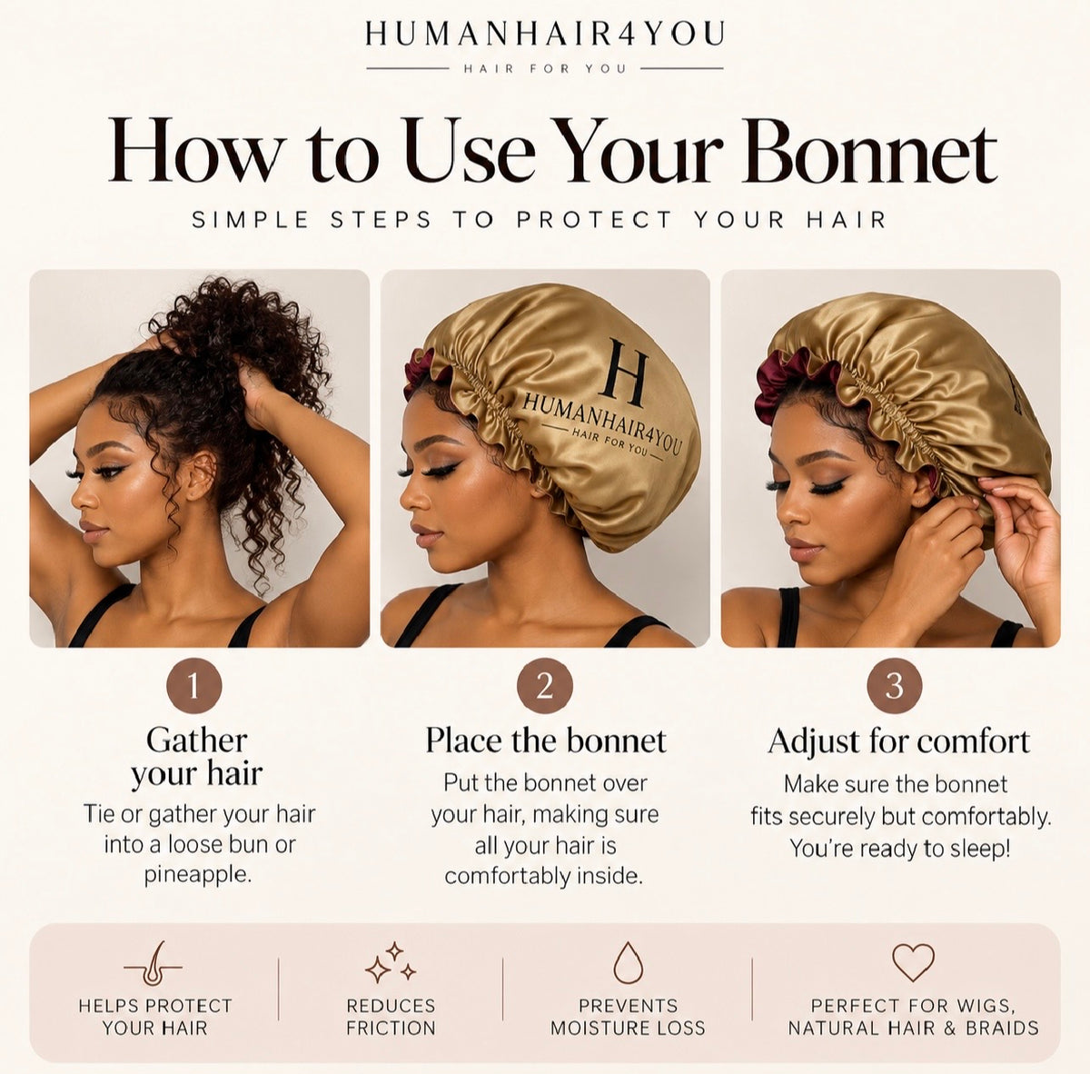 Humanhair4You Slaapmuts