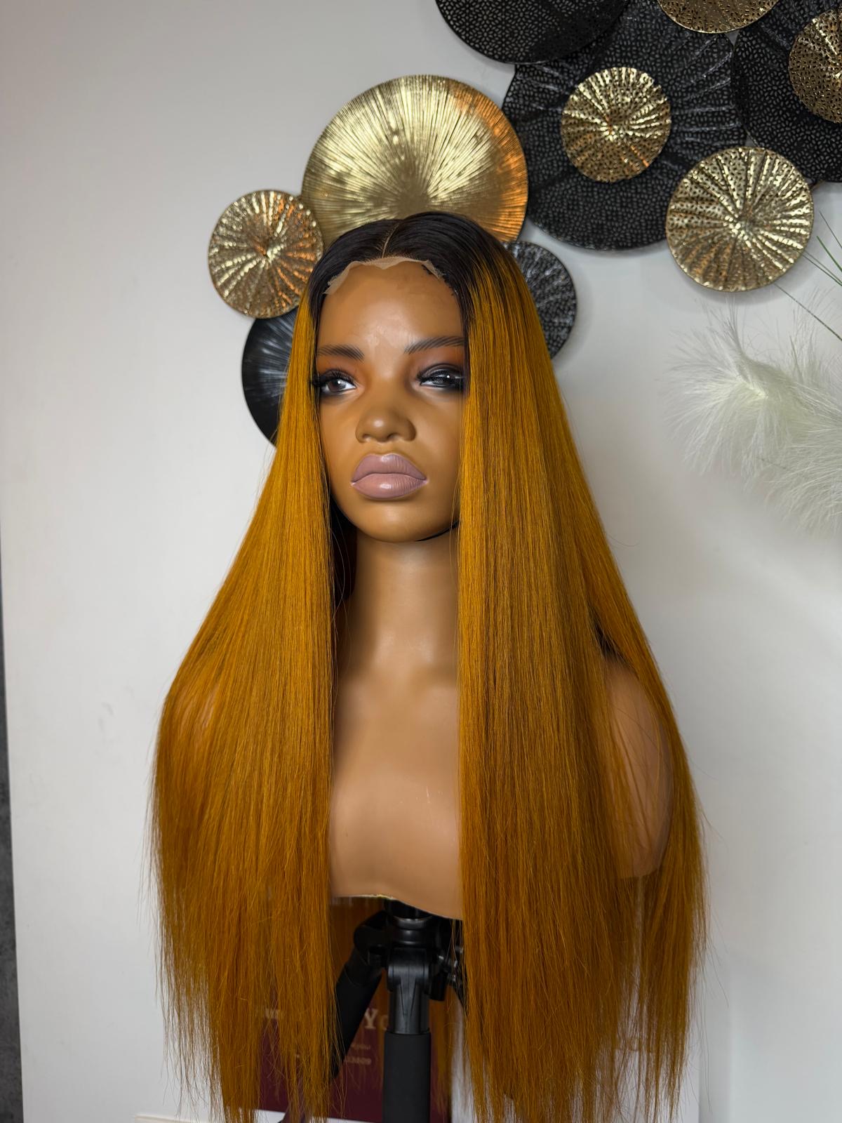Bone Straight (Ombré goud/oranje)