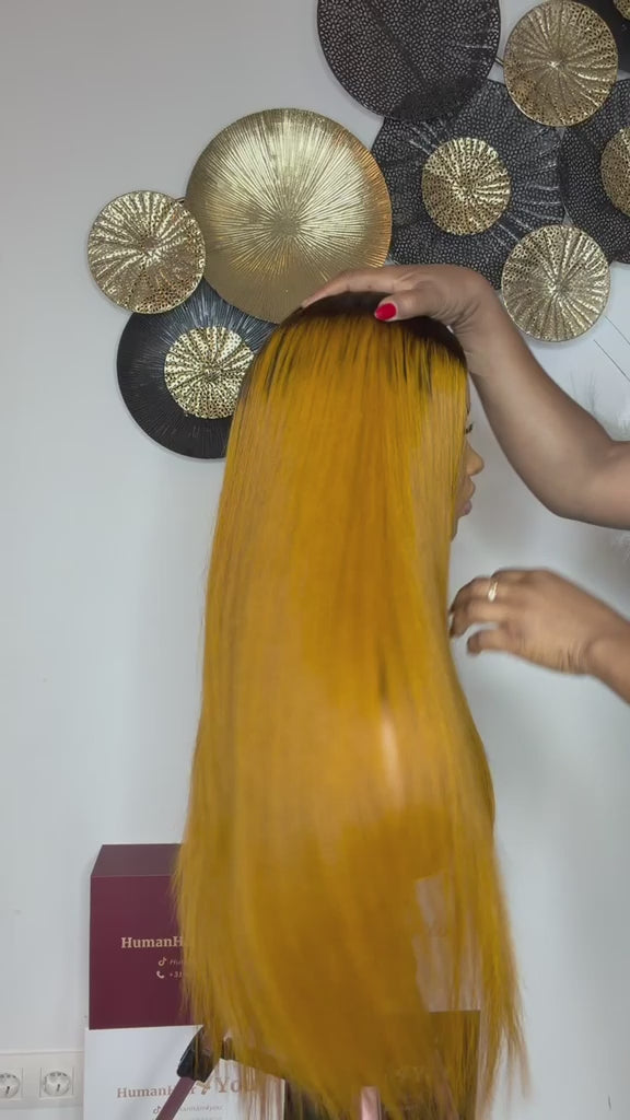 Bone Straight (Ombre gold/orange)
